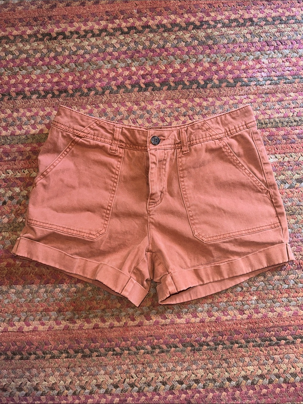 C&C California Rose-Tan Cuffed Utility Shorts